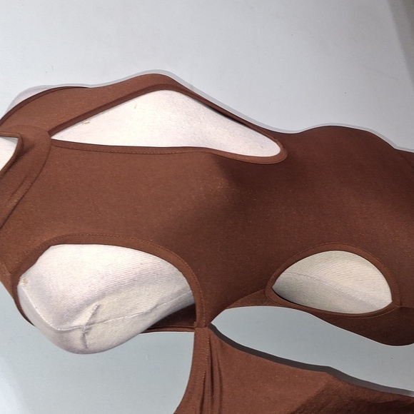 PrettyLittleThing/ Chocolate Brown Dress Mini Dress - W Sz 0 - Picture 2 of 7